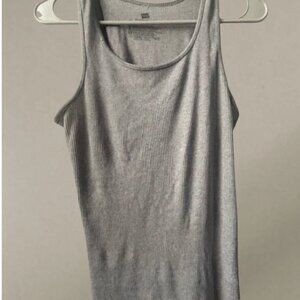 basic ribbed heather grey tank